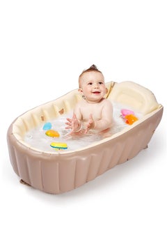 Buy Inflatable Bathtub for Toddlers Portable Baby Tub with Built-in Air Pump Collapsible Design for Easy Storage Perfect for Newborns to Infants in UAE