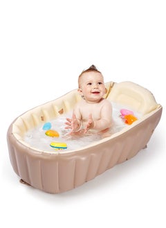 Buy Inflatable Bathtub for Toddlers Portable Baby Tub with Built-in Air Pump Collapsible Design for Easy Storage Perfect for Newborns to Infants in UAE