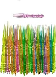 Buy Fruit Candies Acrylic Fork (100 Pieces, Multicolor, Small) in Egypt