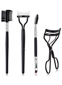 اشتري Eyelash Comb Lashes Curler, EBANKU 4Pcs Eyebrow Brush Comb Eyelashes Separator Tool في الامارات