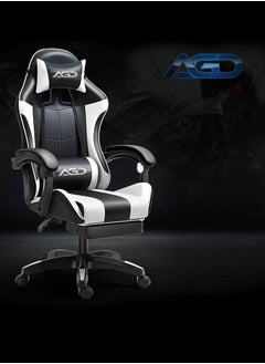 Buy Gaming Chair Adjustable Computer Chair PC Office High Back Lumbar Support Comfortable Armrest and Headrest in Saudi Arabia