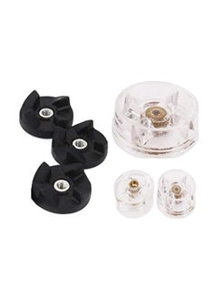 Buy 6-Piece Base Gears Set For Mixer Black/Clear in Saudi Arabia