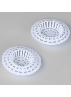 Buy HomePro 2Pcs Plastic Kitchen Sink Strainer Set - Efficient Drain Protection - Easy Installation & Maintenance Prevent Clogs with Effortless Drain Protection (White) in UAE