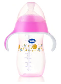 Buy Bubbles natural feeding bottle 280 ml with hand - rose in Egypt