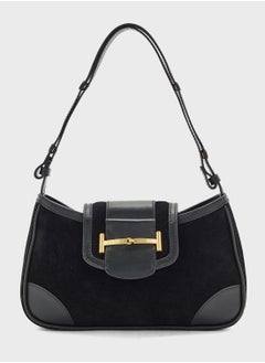 اشتري Edalani Suede Equestrian Shoulder Bag في الامارات