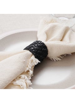 اشتري Natura Rattan Napkin Ring Dia4.5x4.5cm - Black في الامارات