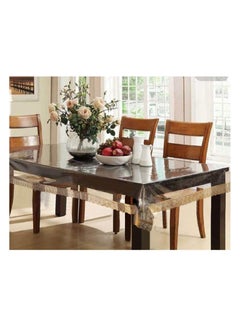 Buy PVC Dining Table Cover Set Transparent 37LX29W Cm in UAE