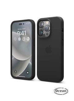 Buy iPhone 15 (6.1 inch) Case, Liquid Silicone Case, Full Body Protective Cover, Shockproof, Slim Phone Case, Anti-Scratch Soft Microfiber Lining, Black in Saudi Arabia