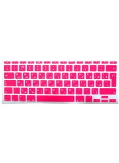 Buy UK Layout Arabic English Keyboard Cover Compatible with Apple MacBook Air 11.6-Inch Model A1465 A1370 Release in 2009 to Early 2015 Pink in UAE