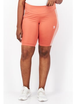 اشتري Women Plus Size Tight Fit Training Short, Peach/White في الامارات