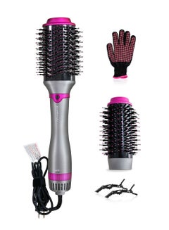 Buy 4-In-1 Hot Air Brush, 1200W Electric Hair Dryer Brush with 2 Heads,  Hair Styler and Volumizer in UAE