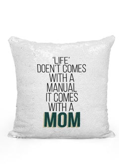 Buy Sequin Pillow Mother's Quote Mermaid Pillow Inspiration Motherhood quote Gift for Mom in UAE