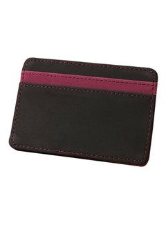 Buy Faux Leather Card Holder Black in UAE