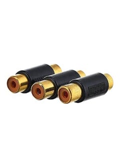 Buy Female To Female RCA Audio Video Adapter Gold/Black in Egypt