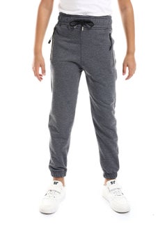 Buy Boys Elastic Waist Sweatpants With Tape And Side Zippers in Egypt