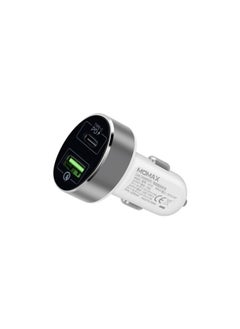 Buy MOMAX UC10 Dual-port USB With USB-C PD Fast Car Charger White in Egypt