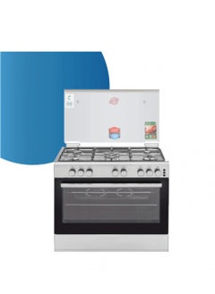 Buy freestanding stove with Free standing oven 90*60cm light mesh SMF-F9502SGWHM-SMF01 in Saudi Arabia