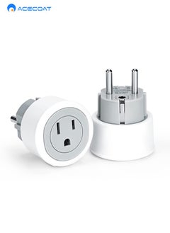 Buy USA Canada Travel Adapter USA to France Adapters American US 3 Pin to French 2 Pin for Type B to Type E/F 1 Pieces in Saudi Arabia