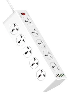 اشتري SC10610  Smart Fast Charging Power Strip 10 AC Socket And 5 USB Port  30W (PD / QC3.0 / AUTO-ID output ) – 2M Power Cord Extension – Output 2500W | White في مصر