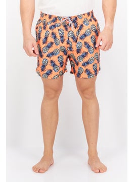 اشتري Men Allover Print Board Short, Orange Combo في الامارات