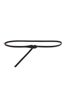 Buy 110cm Simple All Tie Knot Youth Decoration With Thin Belt Black in UAE