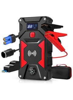 Buy Car Jump Starter 5000A Peak 24800mAh 12V, Super Safe Battery Booster for All Gas & 8.0L Diesel Engines, 10W Wireless Charger Power Bank, USB Quick Charge 3.0 in UAE