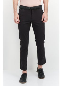 اشتري Men Regular Fit Plaid Chino Pant, Dark Grey في السعودية