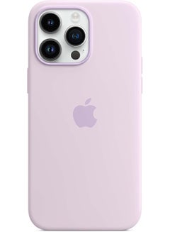 Buy Silicone case for iPhone 14 Pro  Premium Silicone Case with MagSafe Quality case for premium phone - Violet in UAE