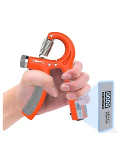 Buy Hand Grips Strengthener with Counter, Adjustable Grip Strength Trainer, Hand Exerciser with Stainless Steel Spring, Non-Slip Gripper, Gripster for Strong Wrists, Fingers, Forearm, Hands, Arm Orange in UAE