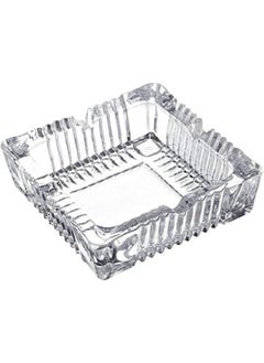 اشتري Saqoware Crystal Clear Glass Square Shape Ashtray (4x4in) في الامارات