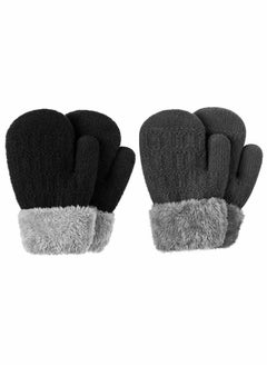 اشتري Winter Mittens Gloves For Baby Kids Toddler Newborn Infant, Unisex Cute Warm Fleece Lined Thick Thermal Gloves For Boys Girls في السعودية