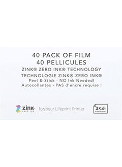 اشتري 40 Pack of Film for Lifeprint Augmented Reality Photo and Video Printer. 3x4.5 Zero Ink Sticky Backed Film في الامارات