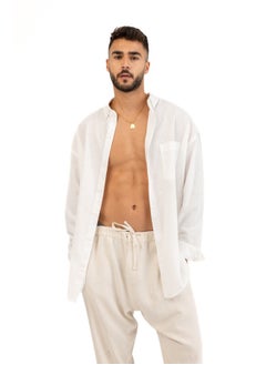 Buy Basic linen shirtlong sleeves in Egypt