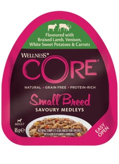 اشتري Core Savoury Medleys Flavoured with Braised Lamb, Venison, White Sweet Potatoes & Carrots for Small Breed Adult Dogs 85 g في الامارات