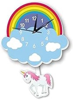 Buy Cartoon lovely Home Decoration Accessories Wall Stickers 3D Unicorn Wall Clock Background Decoration For Kids Rooms mm in Egypt