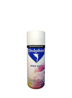 Buy Spray Paint White Dolphin Glossy Color Diy Home IndUStrial Garage Automobiles USe 400 Ml Fast Drying All Weather Resistance in UAE