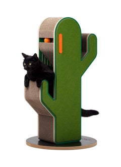 اشتري New Cat Scratcher, Vertical Double Layer Rolling Cat Scratching Post with Colorful Balls Cat Nest(Cactus (80 * 45 * 45cm)) في الامارات