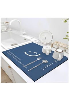 Buy Super absorbent soft non-slip quick Dish Drying Mat for Kitchen Countertops in Saudi Arabia