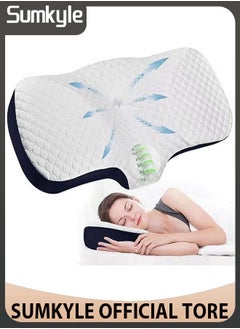 Buy Memory Foam Pillow Ergonomic Contour Pillow for Neck and Shoulder Pain Relief in Saudi Arabia