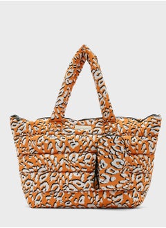 Buy Leopard Print Puffer Tote in UAE