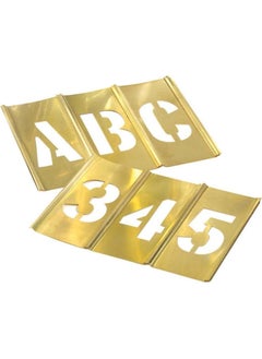 Buy Brass Interlocking Stencils L&N, 92 Piece Set 1-1/2 inch in UAE