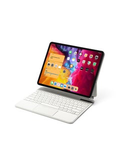 Buy iwin Wireless Magic Keyboard for iPad Arabic + English-White-iPad Pro 11/Air 10.9 inch in Saudi Arabia