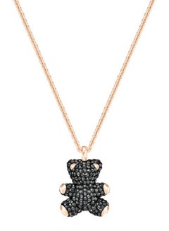 Buy 3D Stereo Teddy Bear Pendant Necklace Black in UAE
