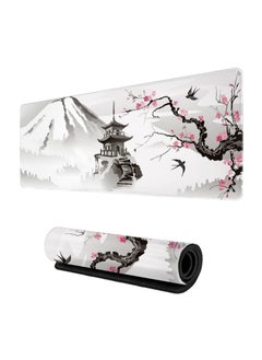 اشتري Gaming Mouse Pad Black and White Plum Bossom Cherry Blossom, Extended Large Mouse Mat Desk Pad, Stitched Edges Mousepad, Long Non-Slip Rubber Base Mice Pad (31.5x11.8x0.12 Inch, A2) في الامارات