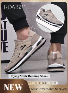 Buy Men Casual Athletic Shoes Flyknit Mesh Men Running Shoes Lightweight Comfortable Breathable Men Gump Shoes in UAE