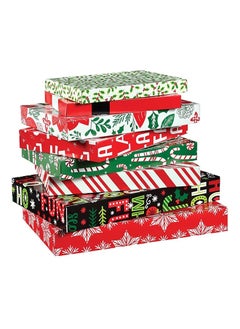 اشتري Christmas Fun Gift Boxes Printed Paper  8 Boxes في الامارات