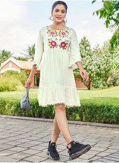 Buy Embroidered Rayon Summer Wear Kurti in UAE