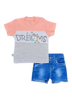 Buy Baby Set T-shirt & denim Shorts set in Egypt