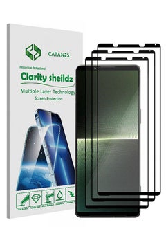 Buy 3 Pack For Sony Xperia 1 V Screen Protector Tempered Glass Full Glue Back in UAE