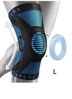 اشتري 2 Pack Knee Braces for Knee Pain, Compression Knee Sleeves with Patella Gel Pad & Side Stabilizers, Knee Support for Meniscus Tear, Arthritis,Runner, Workout,L في السعودية